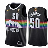 Men's Denver Nuggets #50 Aaron Gordon Black 2023 Finals Champions City Edition Stitched Basketball Jersey,baseball caps,new era cap wholesale,wholesale hats